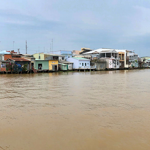 small boat in Vietnamese river